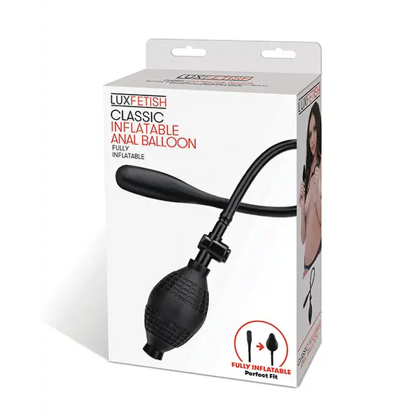 Lux Fetish Classic Inflatable Anal Balloon - Black - Anal Products
