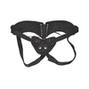 Lux Fetish Diamond Velvet Strap-on Corset - Black - Strap Ons