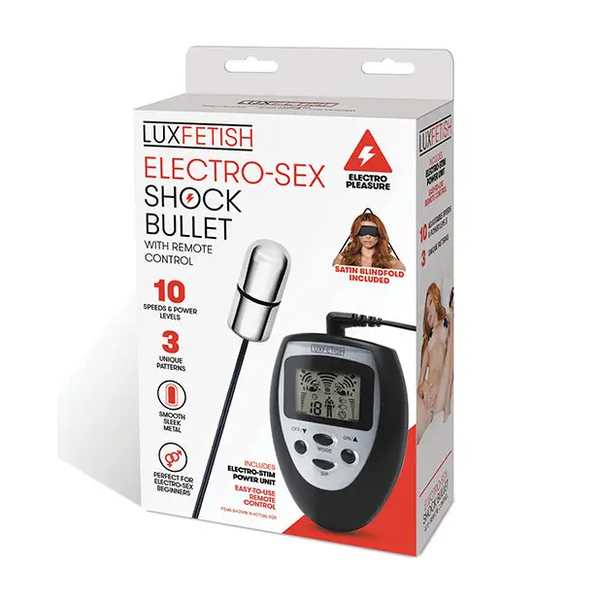 Lux Fetish Electro Sex Shock Bullet w/Remote - Stimulators