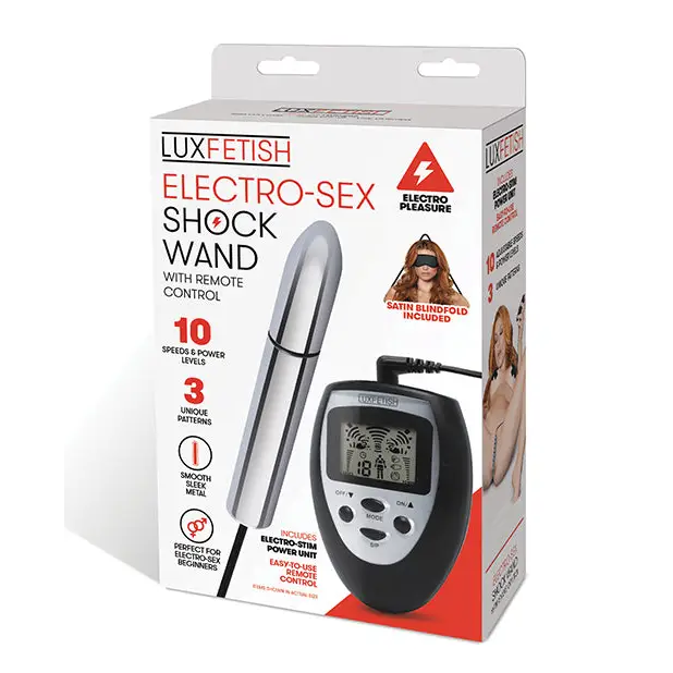 Lux Fetish Electro Sex Shock Wand w/Remote - Stimulators