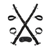 Lux Fetish Over the Door Cross w/4 Universal Soft Restraint Cuffs - Bondage Blindfolds & Restraints
