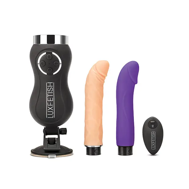 Lux Fetish Rechargeable Thrusting Compact Sex Machine w/Remote - Sex Machines