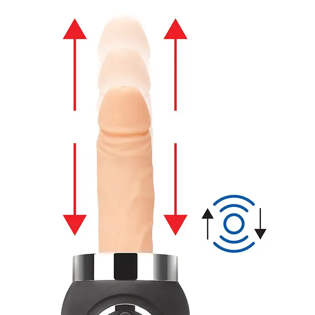 Lux Fetish Rechargeable Thrusting Compact Sex Machine w/Remote - Sex Machines