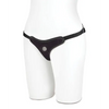 Lux Fetish Velvet Bikini Strap On - Black - Strap Ons