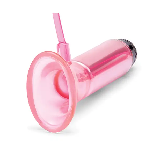 Lux Fetish Vibrating Clitoral Pump w/Quick Release - Pink - Stimulators