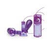 Lux Fetish Vibrating Nipple Suckers w/Wired Remote Control - Purple - Stimulators