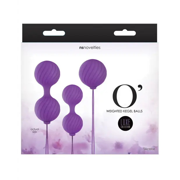 Luxe O Weighted Kegel Balls Set - Purple - Sexual Enhancers
