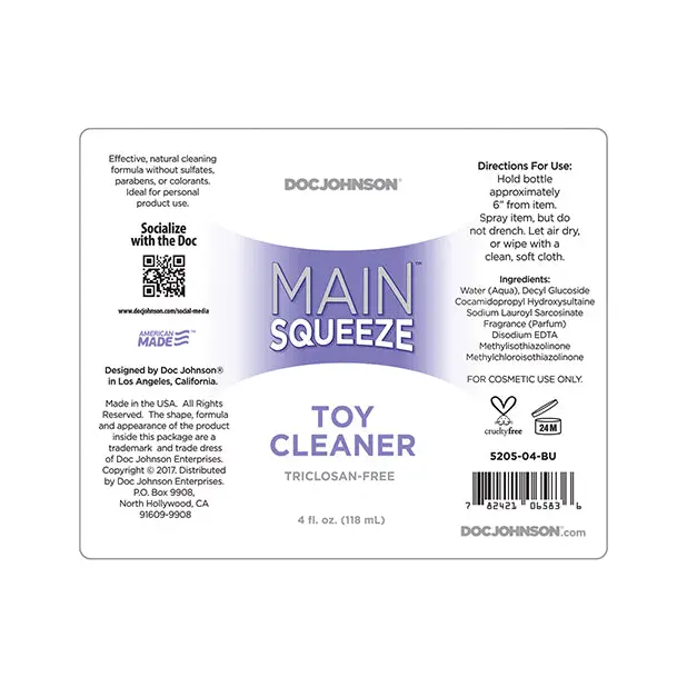 Main Squeeze Toy Cleaner - 4 oz - Toy Cleaners