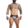 Male Basics MOB Maitre D Brief Bow & French Cuffs Black/White LG - Costumes