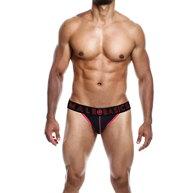 Male Basics Neon Jockstrap Coral XL - Lingerie - Packaged