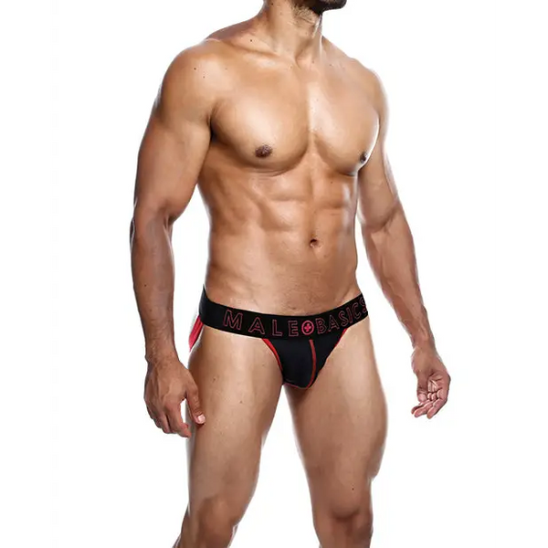 Male Basics Neon Jockstrap Red XL - Lingerie - Packaged