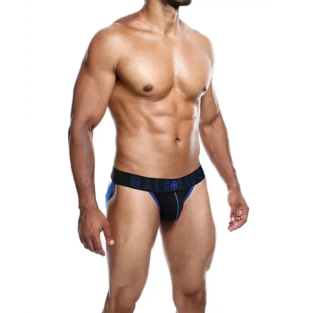 Male Basics Neon Jockstrap Royal SM - Lingerie - Packaged