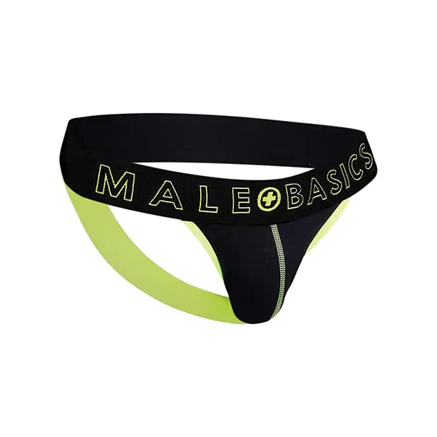 Male Basics Neon Jockstrap Neon Yellow MD - Lingerie - Packaged