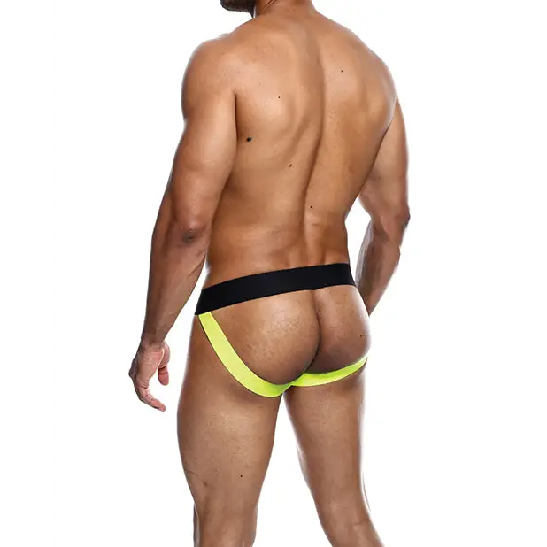 Male Basics Neon Jockstrap Neon Yellow MD - Lingerie - Packaged