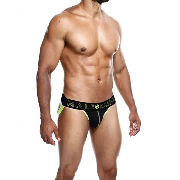 Male Basics Neon Jockstrap Neon Yellow SM - Lingerie - Packaged