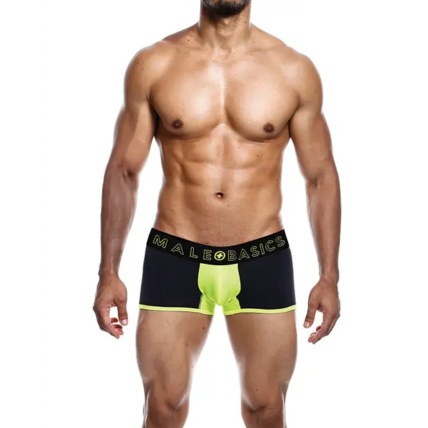 Male Basics Neon Trunk Yellow MD - Lingerie - Packaged
