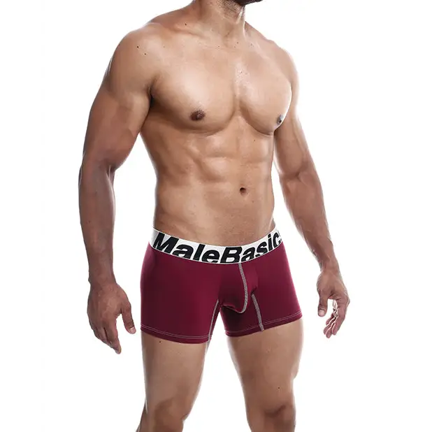 Male Basics Performance Boxer Burgundy SM - Lingerie - Packaged