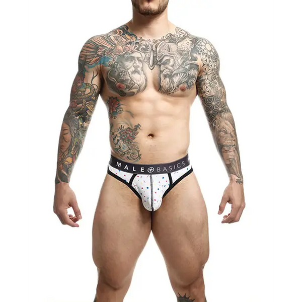 Male Basics Sexy Pouch Thong Confetti LG - Lingerie - Packaged