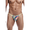Male Basics Sinful Hipster Music T Thong G-String Blue Print XL - Lingerie - Packaged