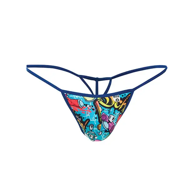 Male Basics Sinful Hipster Wow T Thong G-String Yellow Print SM - Lingerie - Packaged