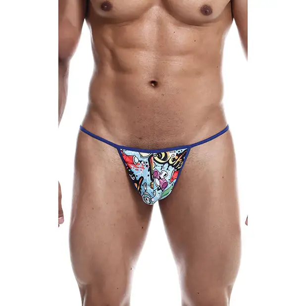 Male Basics Sinful Hipster Wow T Thong G-String Yellow Print XL - Lingerie - Packaged