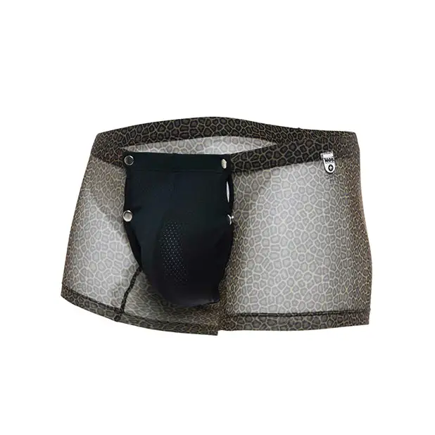 Male Basics Sinful Magic Leopard Pouch Boxer Black L/XL - Lingerie - Packaged