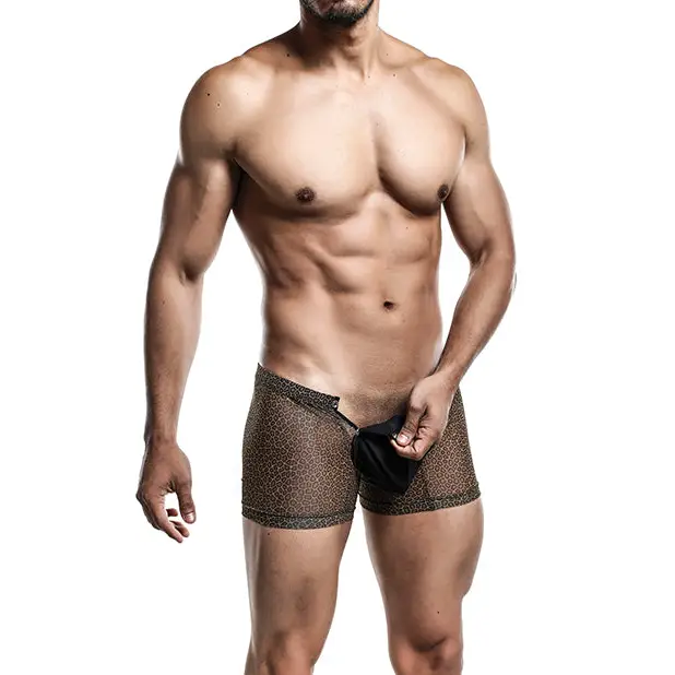 Male Basics Sinful Magic Leopard Pouch Boxer Black L/XL - Lingerie - Packaged