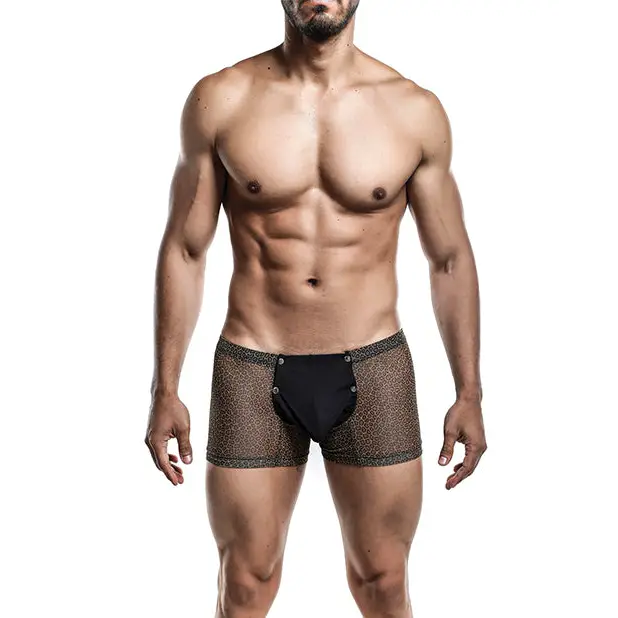 Male Basics Sinful Magic Leopard Pouch Boxer Black L/XL - Lingerie - Packaged