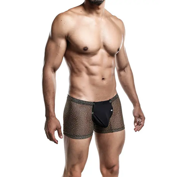 Male Basics Sinful Magic Leopard Pouch Boxer Black L/XL - Lingerie - Packaged