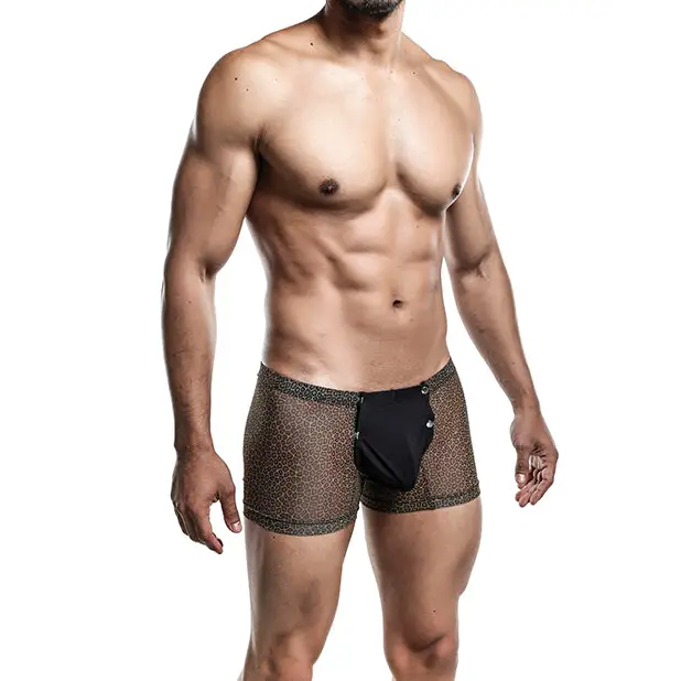 Male Basics Sinful Magic Leopard Pouch Boxer Black L/XL - Lingerie - Packaged