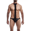 Male Basics Tuxedo Lace Jockstrap Black L/XL - Lingerie - Packaged
