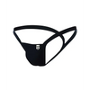Male Basics Y Buns Thong Black MD - Lingerie - Packaged
