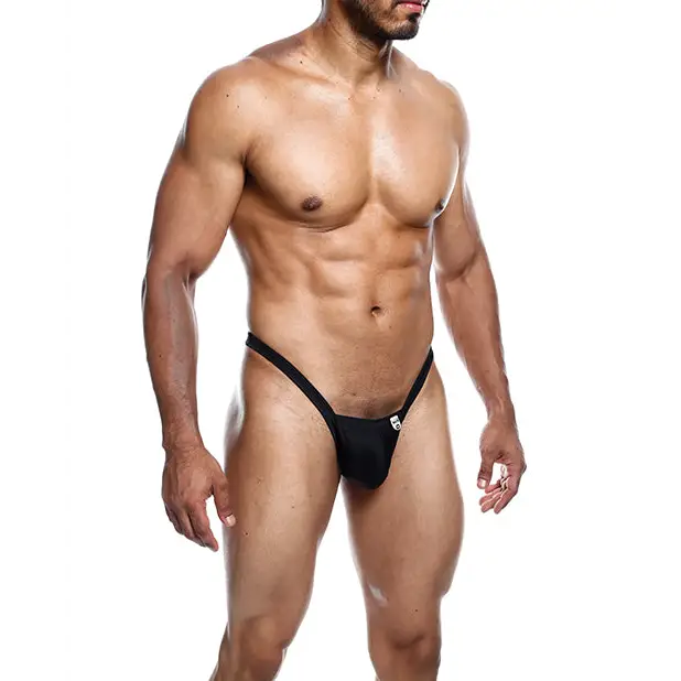 Male Basics Y Buns Thong Black XL - Lingerie - Packaged