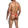 Male Basics Y Buns Thong Red MD - Lingerie - Packaged