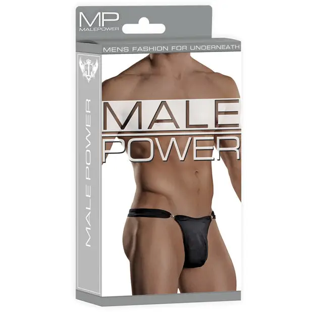 Male Power Bong Clip Thong Black S/M - Lingerie - Packaged