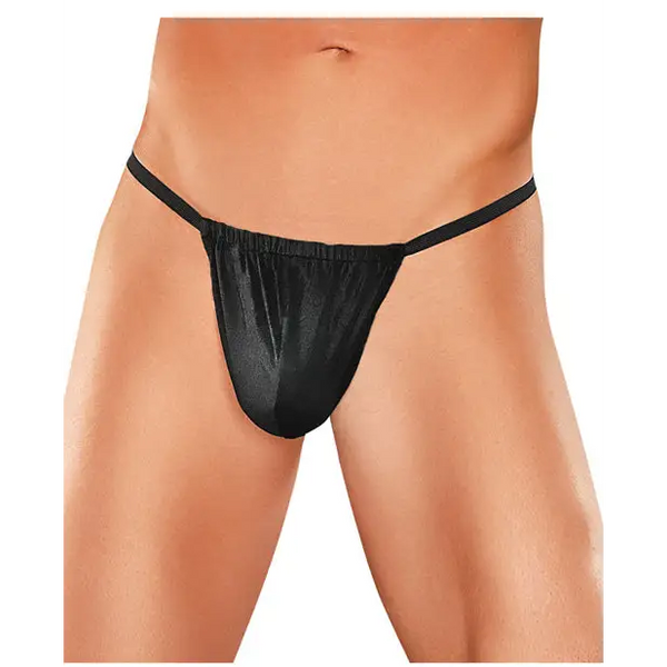 Male Power Nylon Lycra Pouch Thong Black O/S - Lingerie - Packaged