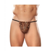 Male Power Posing Strap Thong Animal Print O/S - Lingerie - Packaged