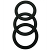 MALESATION Cock Ring Set - Pack of 3 Black - Penis Enhancement