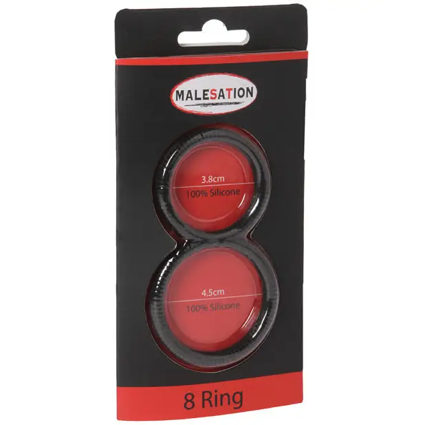 MALESATION Figure 8 Cock Ring - Black - Penis Enhancement