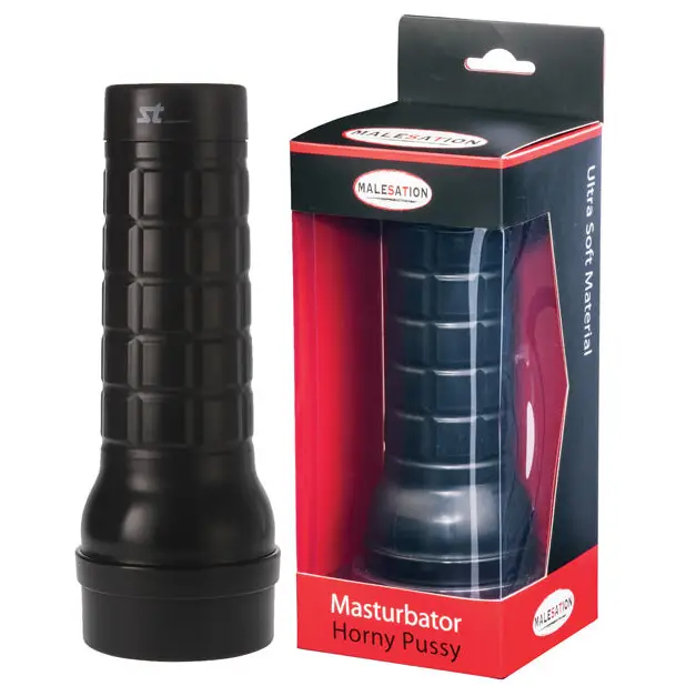 MALESATION Horny Pussy Masturbator Black Case - Ivory - Dolls & Masturbators