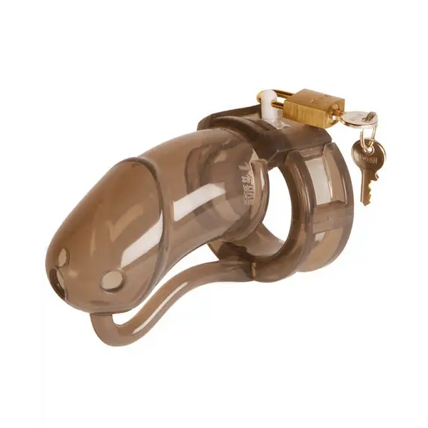MALESATION Silicone Penis Cage Large - Smoke - Bondage Blindfolds & Restraints