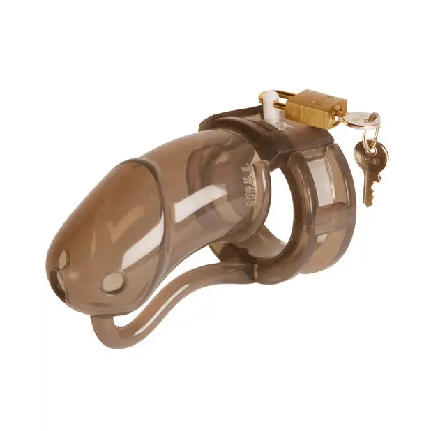 MALESATION Silicone Penis Cage Large - Smoke - Bondage Blindfolds & Restraints