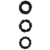 MALESATION Stretchy Cock Rings - Pack of 3 Black - Penis Enhancement