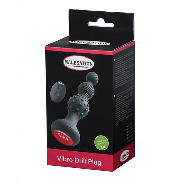 MALESATION Vibro Drill Plug - Black - Anal Products
