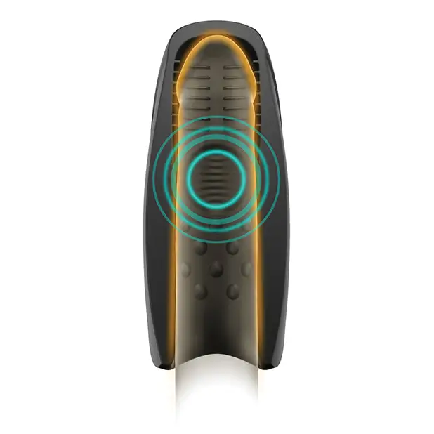 Man Wand Heat and Vibration Pulsion - Black - Dolls & Masturbators
