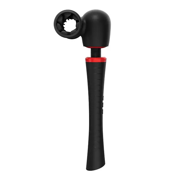 Man Wand Xtreme w/2 Attachments - Black - Dolls & Masturbators
