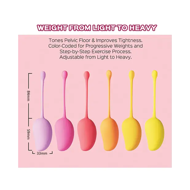 Mango Tropical 6 Weighted Kegel Ball Exercise Set - Sexual Enhancers