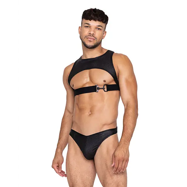Master Harness w/Hook & Ring Closure Black XL - Lingerie - Hanging