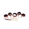 Master Series 6 pc Bondage Set - Burgundy - Bondage Blindfolds & Restraints
