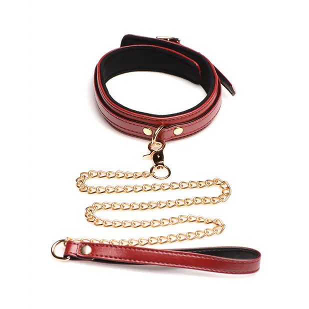 Master Series 6 pc Bondage Set - Burgundy - Bondage Blindfolds & Restraints